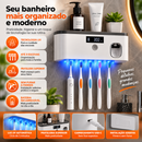 Suporte UV para Escovas de Dentes 5 em 1 – Organização e Tecnologia para o Banheiro